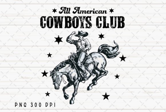 America Cowboy Cowgirl Retro Western PNG for Bold Designs