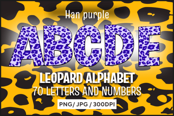 Han Purple Leopard Alphabet: Bold Design Unleashed