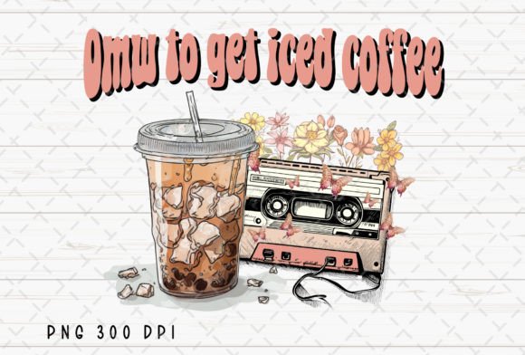 Iced Coffee Retro Cassette Tape Flowers: A Creative Blend