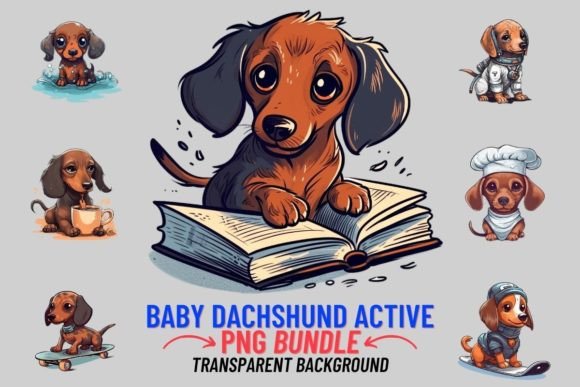 Infuse Playful Charm with Baby Dachshund Active 12 PNG Clipart