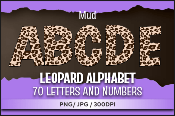 Mud Leopard Clipart: A Wild Typeface for Your Creative Projects