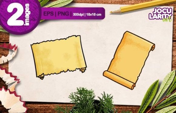 Old Paper Scroll Cartoon Illustration: Your Creative Design Asset