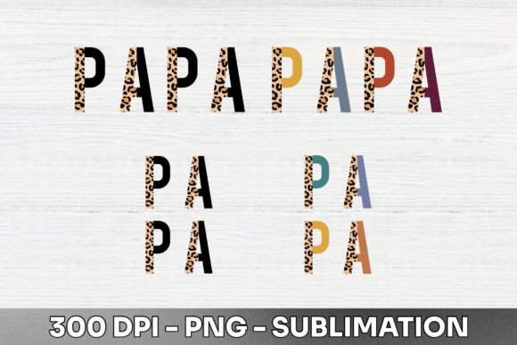 PAPA Half Leopard Sublimation PNG: Wild Meets Modern