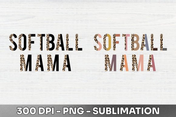 Softball Mama Half Leopard Sublimation: Your Go-To Design Asset