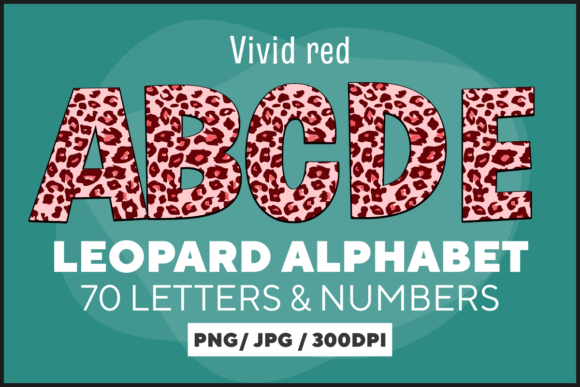 Unleashing Wild Style: Vivid Red Leopard Letters for Design
