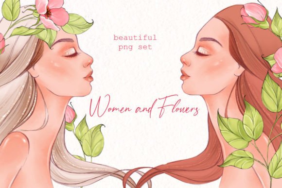 Women and Flowers PNG Clipart: Elevate Your Designs